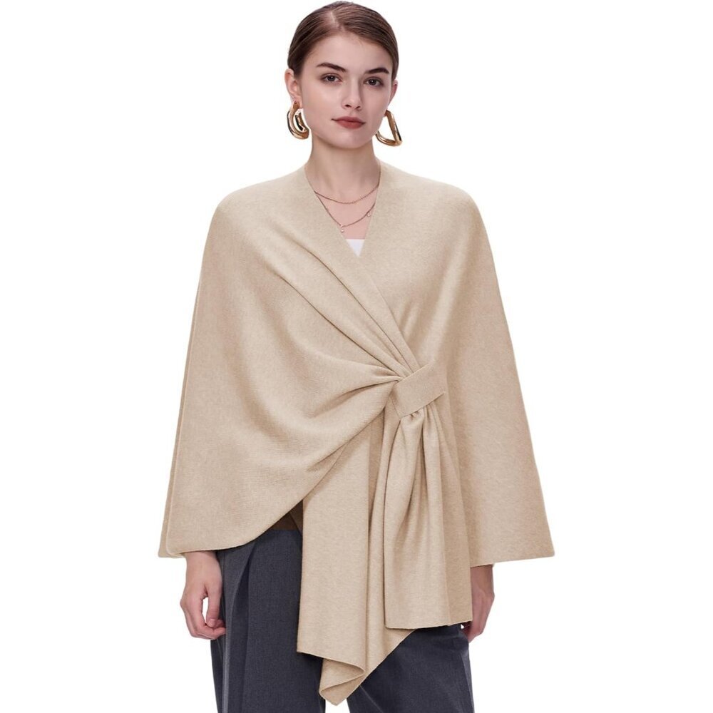Women Shawl Wrap Viscose Polyester Polyamide Travel Elegant Poncho